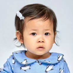 Bowtique London Girls White Velvet Bow Hair Clips (2 Pack) Outlet