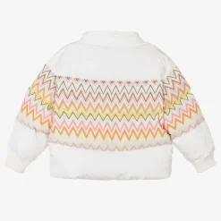 Missoni Girls White Zigzag Down Puffer Jacket Online