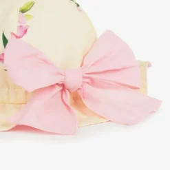 Phi Clothing Girls Yellow Cotton Floral Sun Hat New