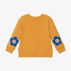 Frugi Girls Yellow Cotton Flower Sweatshirt Sale
