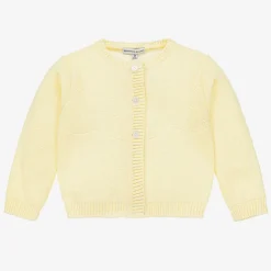 Beatrice amp; George Girls Yellow Cotton Knit Cardigan