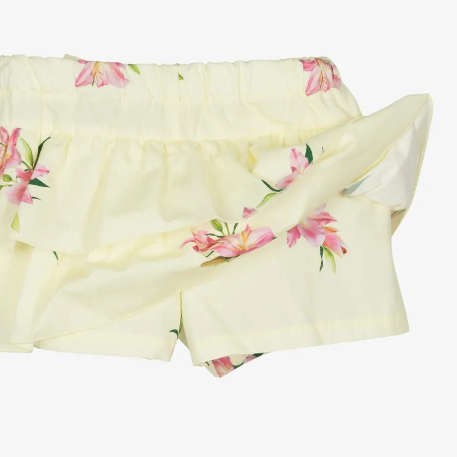 Phi Clothing Girls Yellow Cotton Skort Set Sale