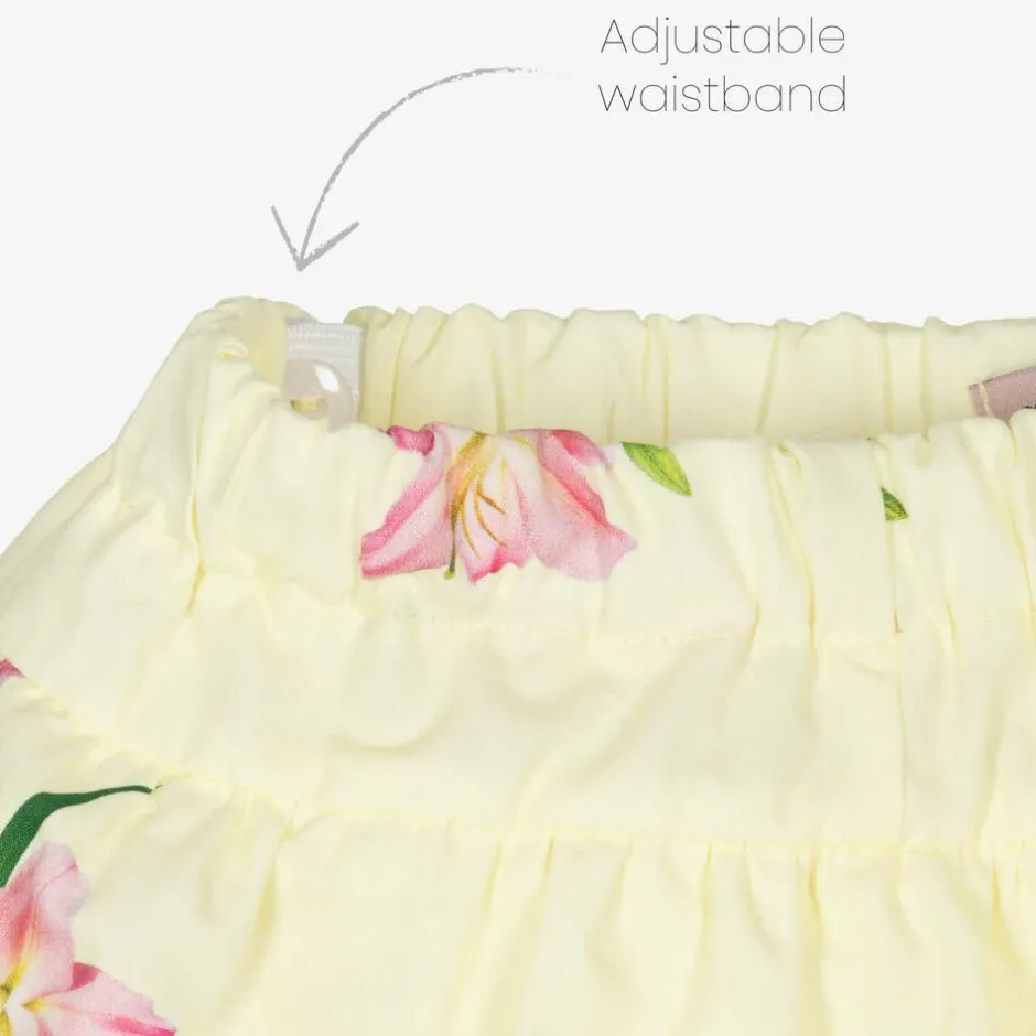 Phi Clothing Girls Yellow Cotton Skort Set Sale