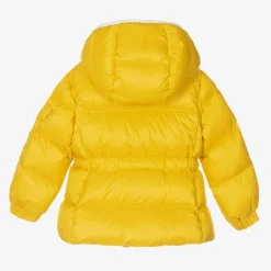 Moncler Enfant Girls Yellow Down Padded Coat New