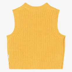 Molo Girls Yellow Knitted Wool Slipover Brilliance Hot