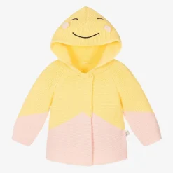 Stella McCartney Kids Girls Yellow Organic Cotton Cardigan Online