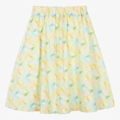 AIGNER Girls Yellow Pastel Print Viscose Skirt Discount