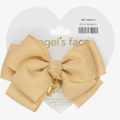 Angels Face Bow Hair Clip (11cm) Gold