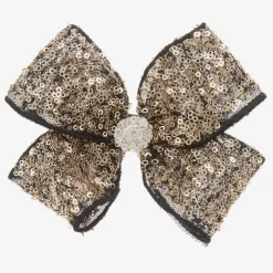 Cute Cute Gold Bow Hairclip (11cm)