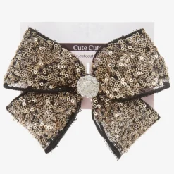 Cute Cute Gold Bow Hairclip (11cm)
