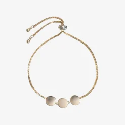David Charles Gold Clover Discs Bracelet Clearance