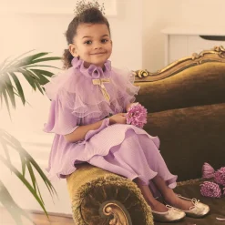 Manuela de Juan Gold Leather Ballerina Flats Sale