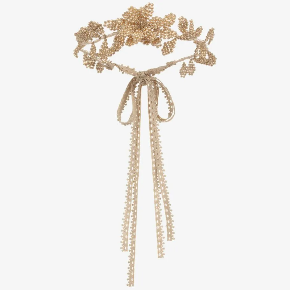 Sienna Likes To Party Gold Pearl Garland Headband Hot