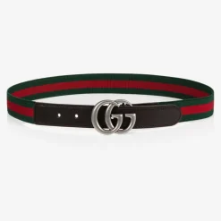 Gucci Green & Red GG Web Belt Outlet