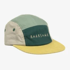 Roarsome Green & Yellow Cotton Cap Discount