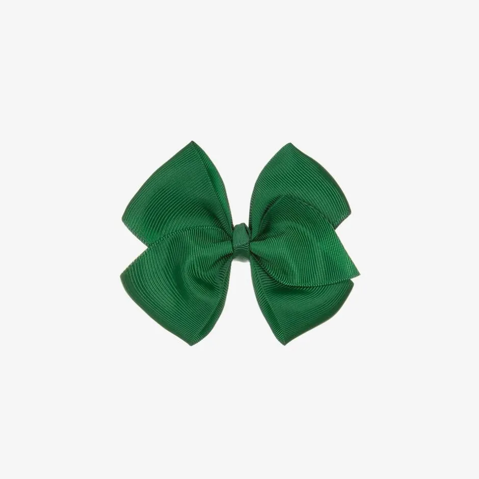 Bowtique London Green Bow Hair Clip (10cm) Forestgreen Sale