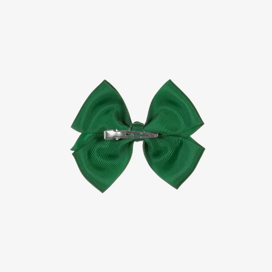Bowtique London Green Bow Hair Clip (10cm) Forestgreen Sale
