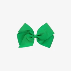 Peach Ribbons Green Bow Hair Clip (12cm) Sale
