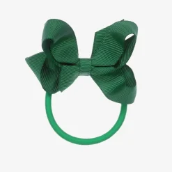 Peach Ribbons Green Bow Hair Elastic (7cm) Online