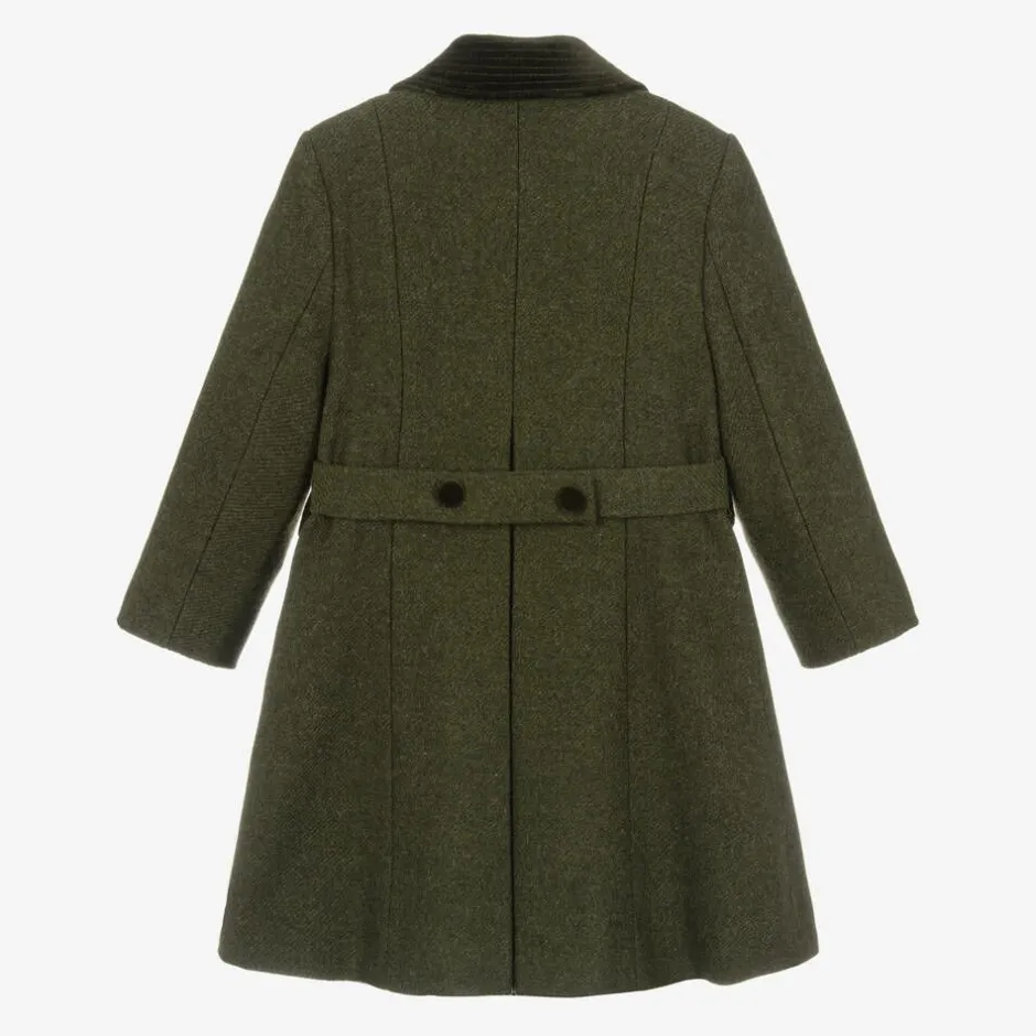 Ancar Green Collared Wool Coat Clearance