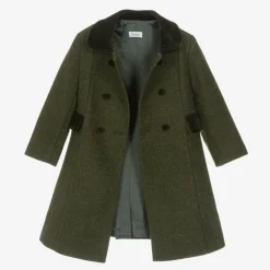 Ancar Green Collared Wool Coat Clearance