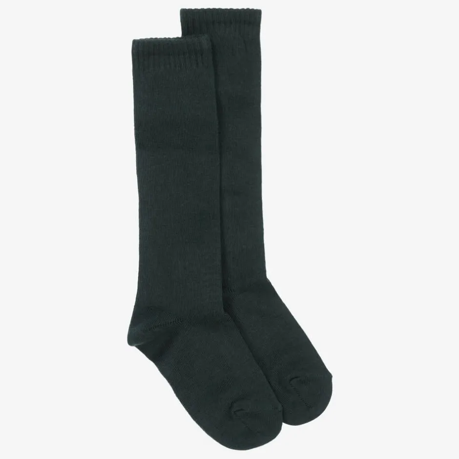 Carlomagno Green Cotton Knee Length Socks Outlet