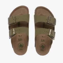 Birkenstock Green Faux Leather Sandals Outlet