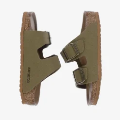 Birkenstock Green Faux Leather Sandals Outlet