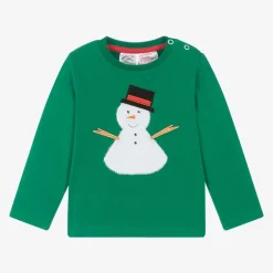 Blade amp; Rose Green Festive Snowman Cotton Top Discount