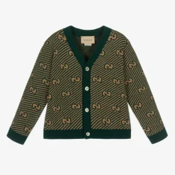Gucci Green GG Wool Baby Cardigan