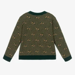 Gucci Green GG Wool Baby Cardigan
