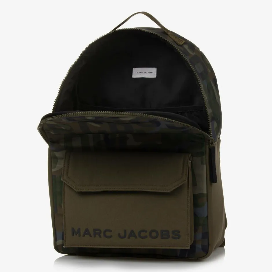 MARC JACOBS Green Jumbled Logo Backpack (39cm) Hot