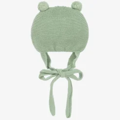 Foque Green Knitted Pom-Pom Hat Online