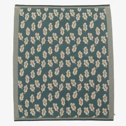The Bonniemob Green Leaf Cotton & Cashmere Blanket (83cm) Clearance