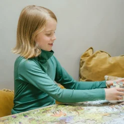 Smalls Merino Green Merino Wool Roll Neck Top Clearance