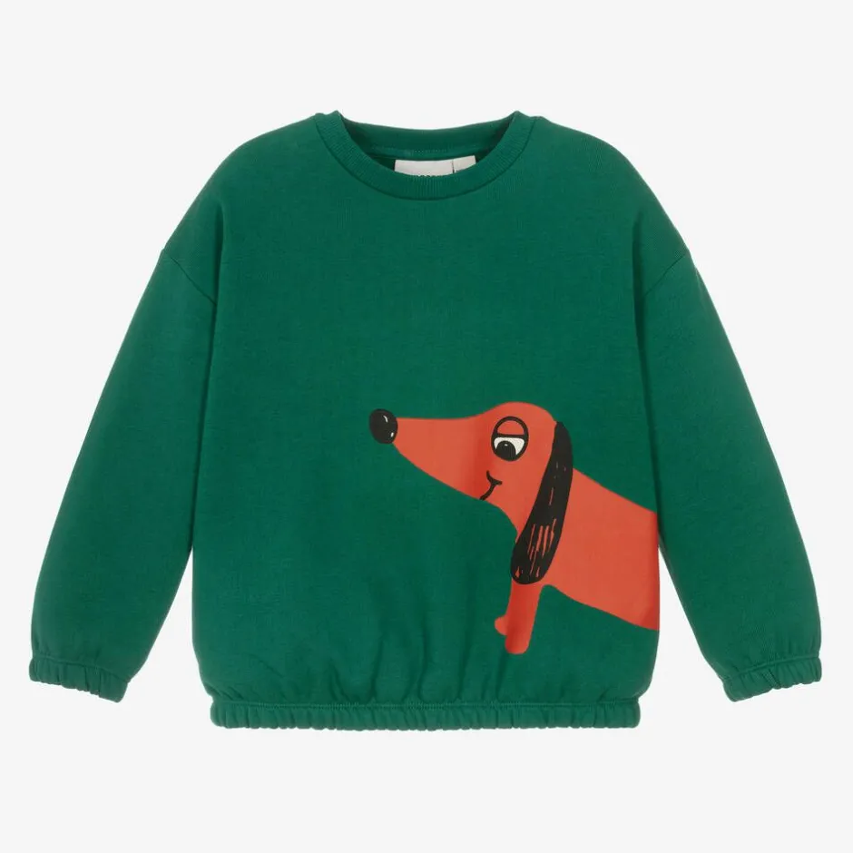 Mini Rodini Green Organic Cotton Dog Print Sweatshirt Clearance