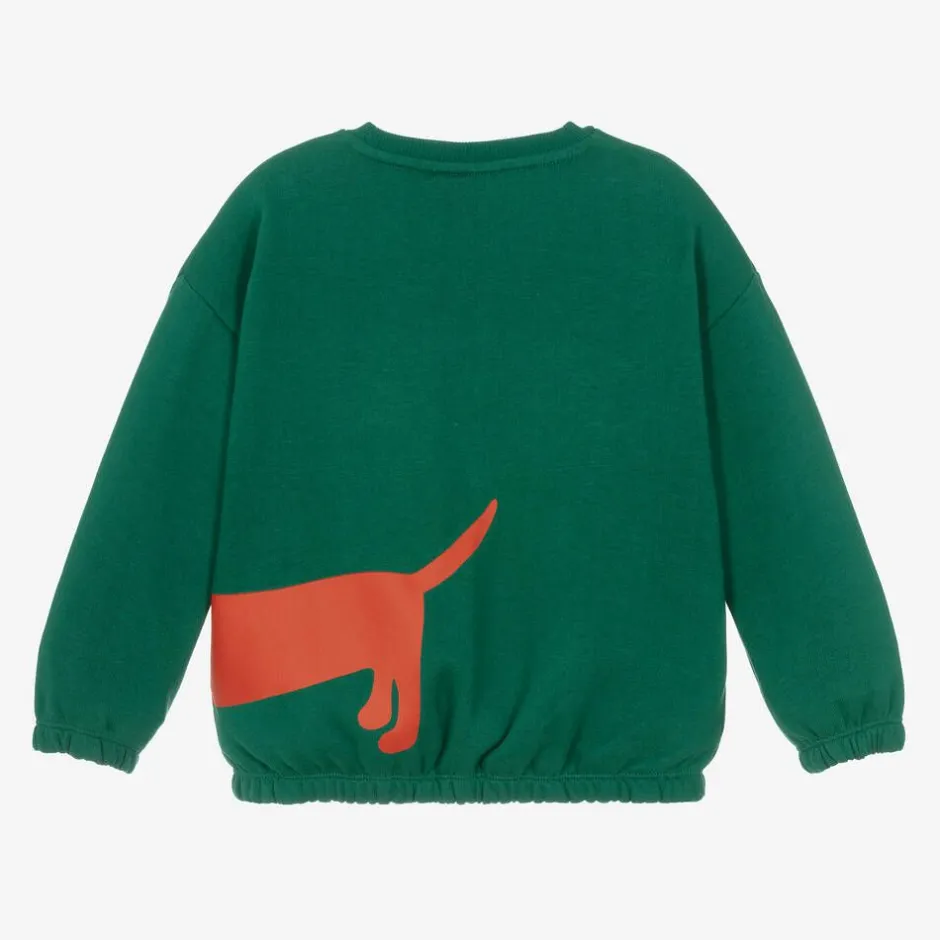 Mini Rodini Green Organic Cotton Dog Print Sweatshirt Clearance