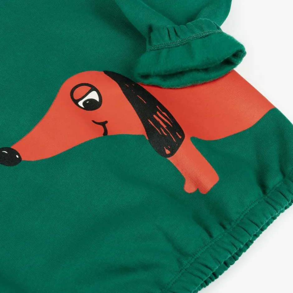 Mini Rodini Green Organic Cotton Dog Print Sweatshirt Clearance