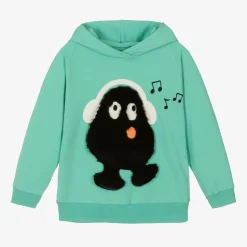 Wauw Capow Green Organic Cotton Monster Hoodie Online