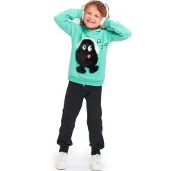 Wauw Capow Green Organic Cotton Monster Hoodie Online