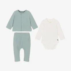 Petit Bateau Green Organic Cotton Trouser Set Hot