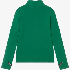 Moncler Enfant Green Technical Half-Zip Top Clearance