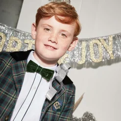 Milledeux Green Velvet Bow Tie (10cm) New