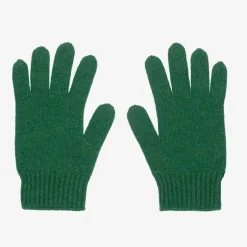 Gucci Green Wool GG Logo Gloves Best