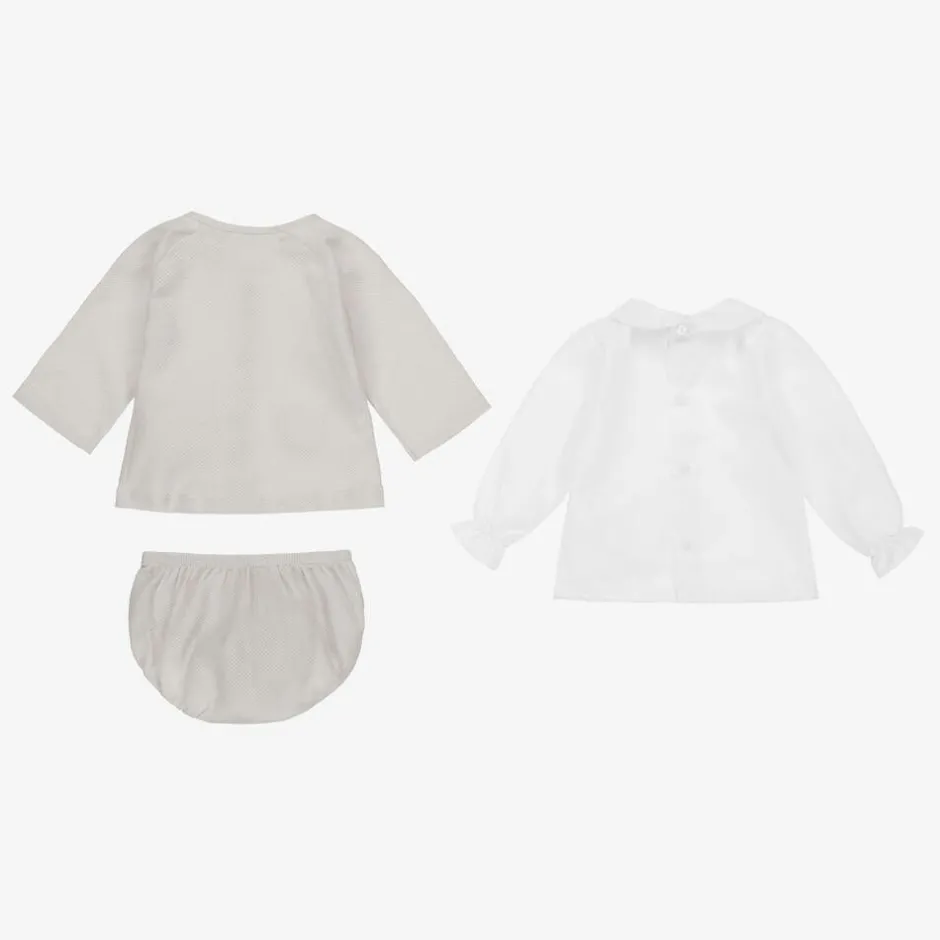 Babidu Grey & White Shorts Set Hot