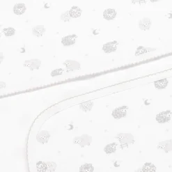 Kissy Kissy Grey & White Cotton Baby Sheep Blanket (73cm) Sale