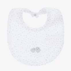 Kissy Kissy Grey & White Pima Cotton Baby Sheep Bib Online