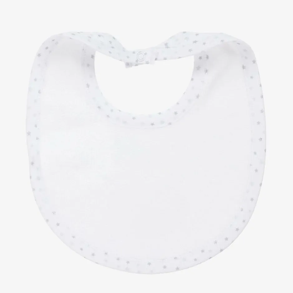 Kissy Kissy Grey & White Pima Cotton Baby Sheep Bib Online