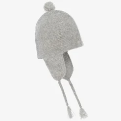 Bonpoint Grey Cashmere Knit Hat Hot