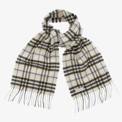 Burberry Grey Check Cashmere Scarf (130cm) Lichen Sale